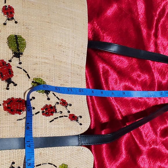 NATURAL STRAW PURSE HANDBAG BEADING MEDIUM MADE IN PHILIPPINES NWOT - Picture 10 of 16